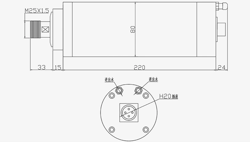 MG80-2.2ER20 Three-Axis