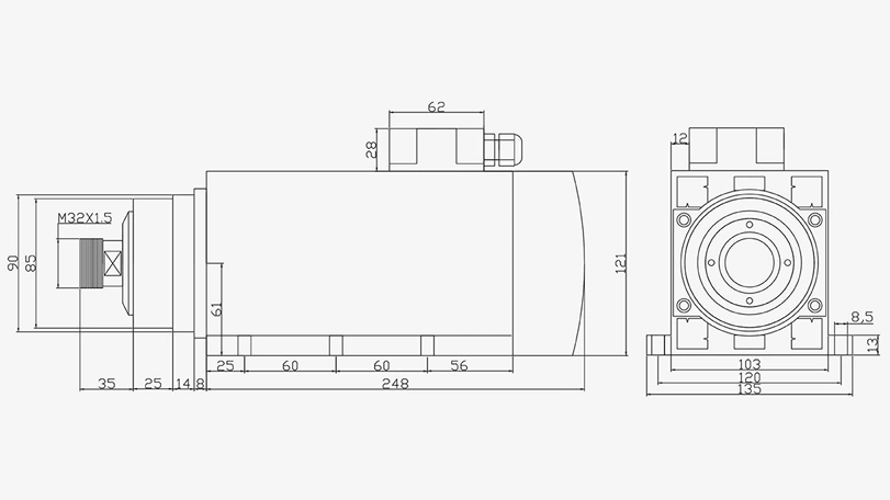 SL Square Air-Cooled 4.5B ER25